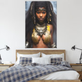 Afrikaanse koningin 043 canvas afdruk (Insitu (Slaapkamer))