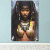 Afrikaanse koningin 043 canvas afdruk (Insitu (Houten vloer))