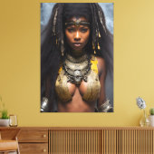 Afrikaanse koningin 043 canvas afdruk (Insitu (Woonkamer))