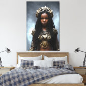 Afrikaanse koningin 067 canvas afdruk (Insitu (Slaapkamer))