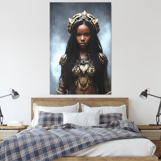 Afrikaanse koningin 067 canvas afdruk (Insitu (Slaapkamer))