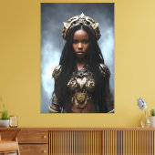 Afrikaanse koningin 067 canvas afdruk (Insitu (Woonkamer))