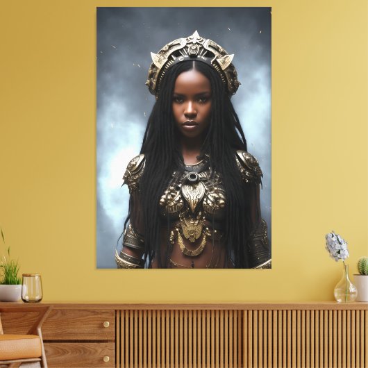 Afrikaanse koningin 067 canvas afdruk (Insitu (Woonkamer))