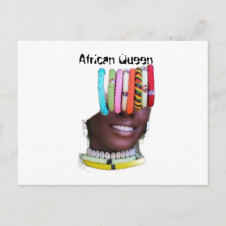 Afrikaanse Koningin Ansichtkaart | Afrikaanse Kuns Briefkaart