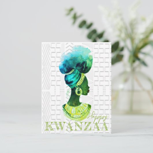 Afrikaanse koningin briefkaart (Staand voorkant)