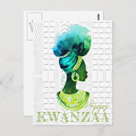 Afrikaanse koningin briefkaart (Voorkant / Achterkant)