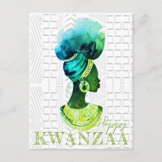 Afrikaanse koningin briefkaart (Voorkant)