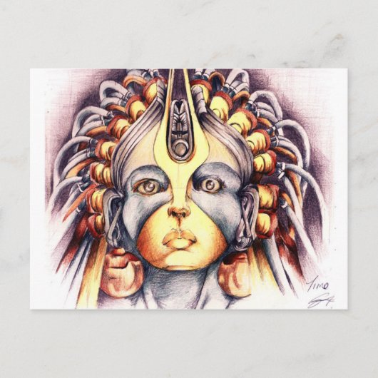 Afrikaanse koningin briefkaart (Voorkant)