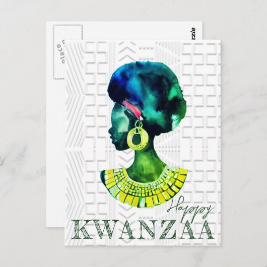 Afrikaanse koningin briefkaart (Voorkant / Achterkant)