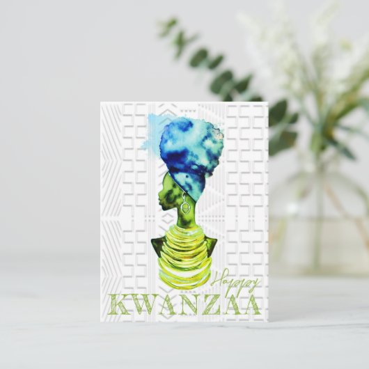 Afrikaanse koningin briefkaart (Staand voorkant)
