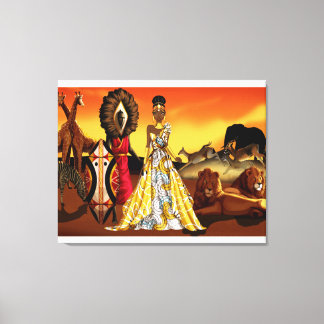 Afrikaanse koningin canvas afdruk