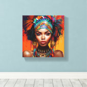 Afrikaanse Koningin Canvas Afdruk (Insitu (Houten vloer))
