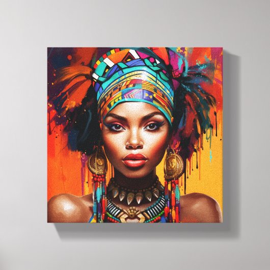 Afrikaanse Koningin Canvas Afdruk (Voorkant)