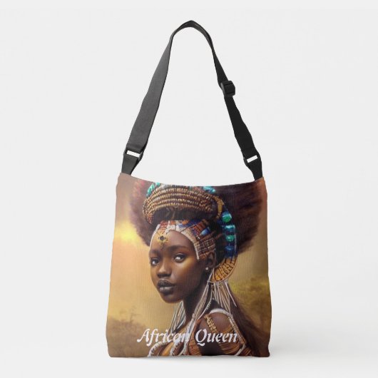 Afrikaanse koningin- crossbody tas (Voorkant)