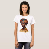 Afrikaanse Koningin: Empowerant en Elegant T-shirt (Voorkant volledig)