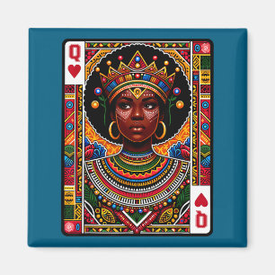 Afrikaanse koningin kaart melanine zwarte trots bl magneet