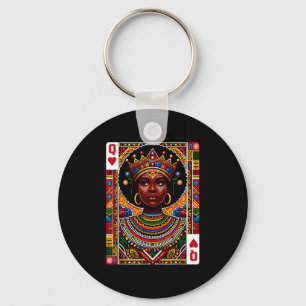 Afrikaanse koningin kaart melanine zwarte trots bl sleutelhanger