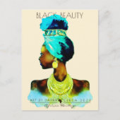 AFRIKAANSE KONINGIN KOP WRAP NATUURLIJK HAAR BRIEFKAART (Voorkant)