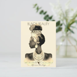 AFRIKAANSE KONINGIN KOP WRAP NATUURLIJK HAAR BRIEFKAART