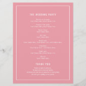 Afrikaanse Koningin Lelie oranje aquarel bruiloft Programmakaart (Achterkant)