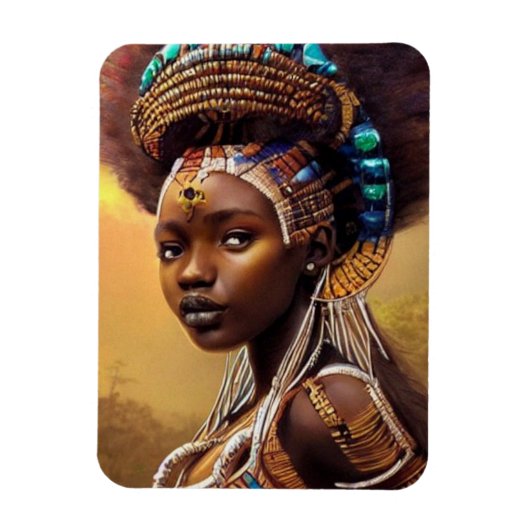 Afrikaanse koningin- magneet (Verticaal)