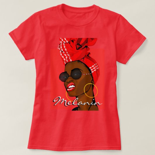 Afrikaanse koningin Melanin T-shirt (Design voorkant)