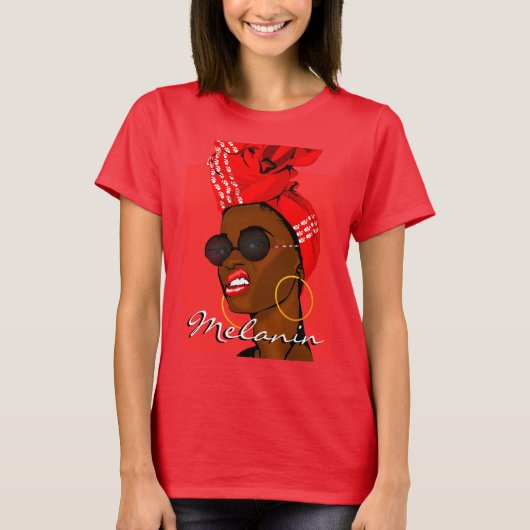 Afrikaanse koningin Melanin T-shirt (Voorkant)
