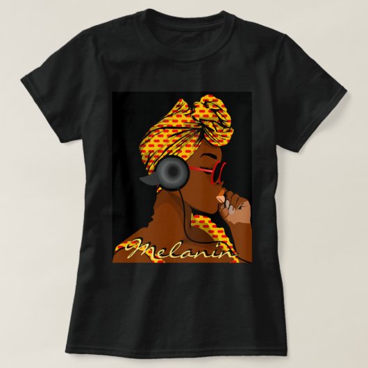 Afrikaanse koningin Melanin T-shirt (Design voorkant)
