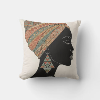 Afrikaanse Koningin Poster - Boho Afrikaanse Vrouw Kussen