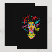 Afrikaanse koningin Sterke vrouw Zwarte Geschieden Save The Date (Voorkant / Achterkant)