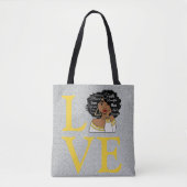 Afrikaanse koningin tote bag (Voorkant)