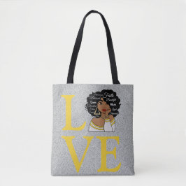 Afrikaanse koningin tote bag
