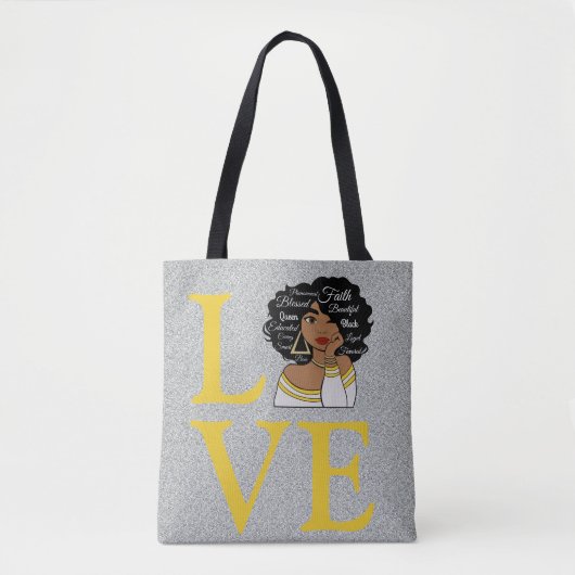 Afrikaanse koningin tote bag (Voorkant)