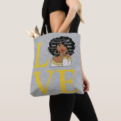 Afrikaanse koningin tote bag (Dichtbij)