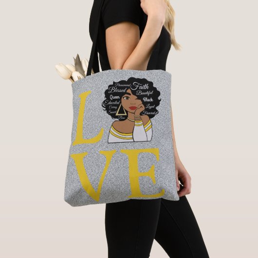 Afrikaanse koningin tote bag (Dichtbij)