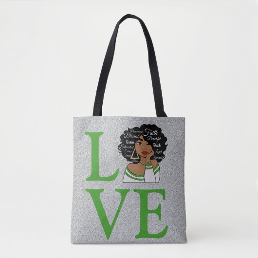 Afrikaanse koningin tote bag (Voorkant)
