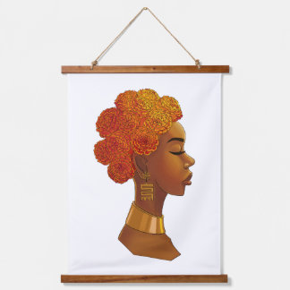 Afrikaanse Koninklijke Bloem Haar Meisje Hangend Wandkleed