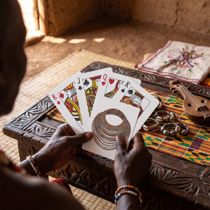 Afrikaanse Kralen Collier Sieraden Stam Pokerkaarten