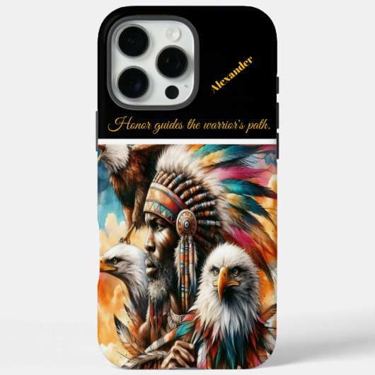 Afrikaanse krijger met adelaars. Case-Mate iPhone case (Achterkant)