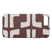 Afrikaanse kruidenmoeddoek Witte rode linnen blik Case-Mate iPhone Case (Achterkant (Horizontaal))