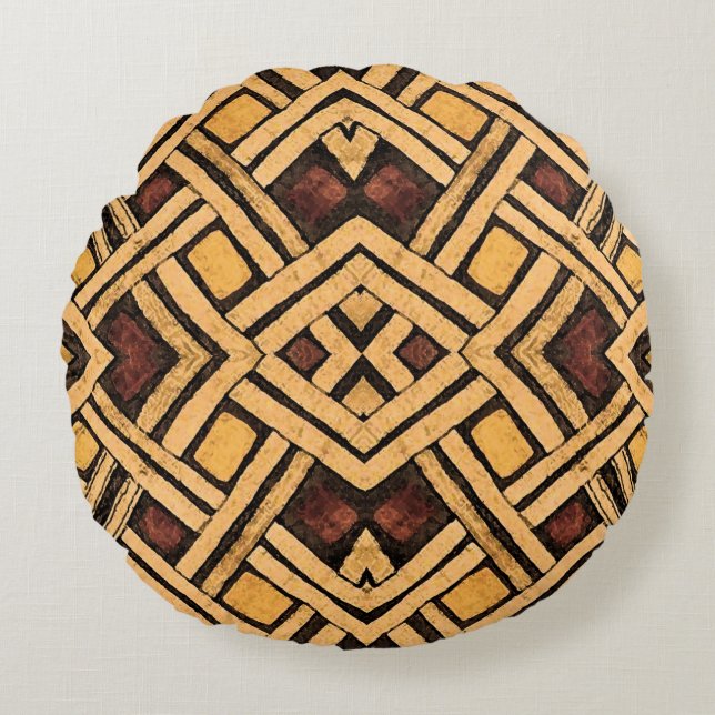 Afrikaanse Kuba Collage Pillow II Rond Kussen (Voorkant)