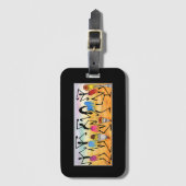 Afrikaanse kunst Abstracte Geweldige dansers Bagagelabel (Voorkant (verticaal))