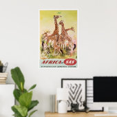 Afrikaanse Kunst Afrika Giraffe Print SAS Reispost (Thuiskantoor)