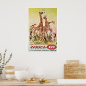 Afrikaanse Kunst Afrika Giraffe Print SAS Reispost (Keuken)