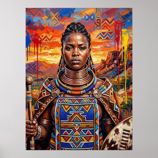 Afrikaanse Kunst Afrocentrische Poster (Voorkant)