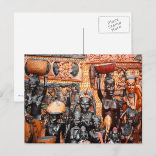 Afrikaanse kunst briefkaart (Voorkant / Achterkant)