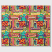 Afrikaanse kunst cadeaupapier (Vlak)