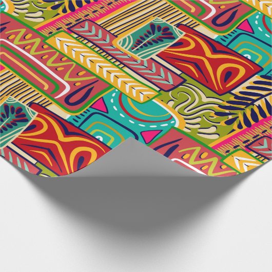 Afrikaanse kunst cadeaupapier (Hoek)