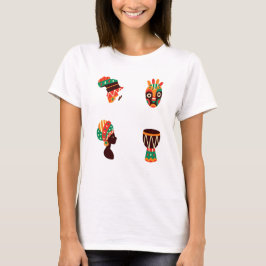 Afrikaanse Kunst Dames T-Shirt