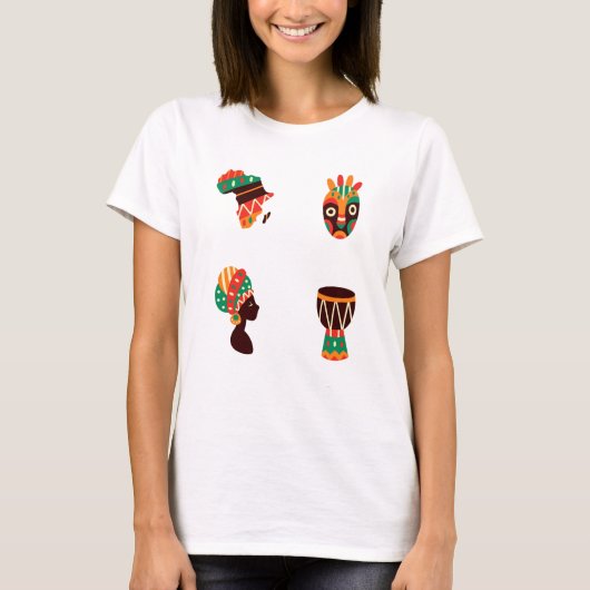 Afrikaanse Kunst Dames T-Shirt (Voorkant)